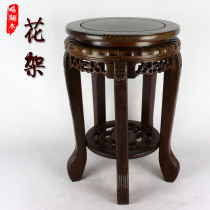 Mahogany furniture round chicken wing wood stool antique mortise Tenon solid wood bench bench seat stool vase flower stand