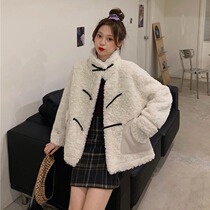 Vanya Goldman Lamb Coat Woman Winter Young Han Edition Fashion Fashion Long Skin Little Little Little Little Little Little Line