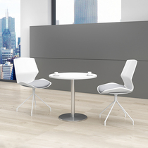 Negotiation round table Small conference table Simple business training reception table and chair combination Small round table office furniture