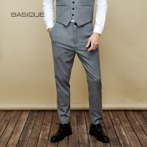 Dark texture micro-cone trousers Yuanben 250028 mens autumn loose elastic thick business casual trousers