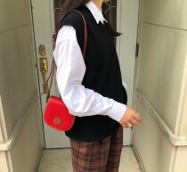 Fat fat homemade bag female 2021 new Korean ins messenger bag shoulder bag used bag vintage saddle bag