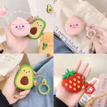 Summer three-dimensional fruit strawberry AirPods protective sleeve avocado apple bluetooth headset anti-fall set tide suitable
