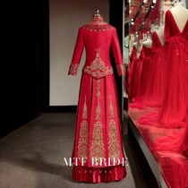 Xiuhe dress bride 2021 new thin wedding dress out of the cabinet Chinese style wedding dress Chinese bridal dress Xiuhe