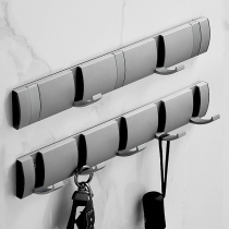 Gun gray invisible hook hanger door space aluminum bathroom wall porch clothes row hook free punching clothes hook