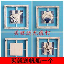 Mediterranean wall decorates bedroom wall hanging 3 pieces of hand - made old blue and white room background wall hanging