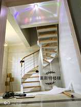 Steel and wood rotating stair home rotating stair attic stair stair finished stair custom luxury coil ladder
