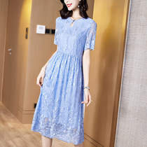 Hangzhou Noble elegant temperament mulberry silk dress female young mother summer wide wife heavy silk dress