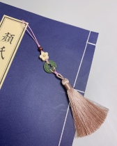 Hetian Jade mobile phone chain diy press flap pendant ins bag trailer car keychain special shot invalid Oh