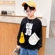 Boy t-shirt Long sleeves 2021 new 7 Supercool 8 Children 9 Fashion Ocean Gas 13-15 year old Tide Boy Scouts handsome