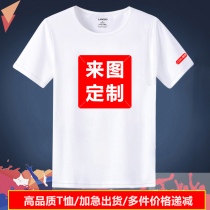 T-shirt custom short-sleeved printed logo class uniform classmate party printed word to map custom-made pure cotton cultural shirt advertising shirt DIY