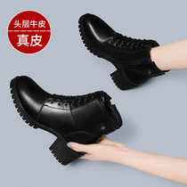 Martin boots British wind autumn and winter plus velvet boots 2021 new womens boots Joker heels