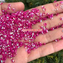 DIY jewelry Magic Rose Red 3mm concave sequin colorful beads handmade clothing accessories Flash Film