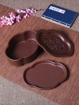 Purple sand tea tray tea table household water storage style kung fu tea set living room tray set modern dry bubble simple small tea tray