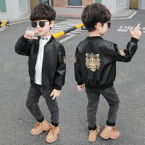Boy fur coat jacket 2022 Spring and autumn new ocean qi Children 3 years 5 baby Fashion cartoon jacket Han version of the wave