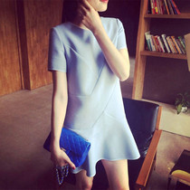 Hong Kong counter 2021 New Korean version of temperament celebrities wind slim slim dress female ruffle A skirt