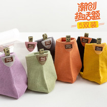 Cute Sox children Cubic heel with decorated midcylinder Sox ins Chauffins Thin Cotton Summer Thin Japan-Japan Edition Long Sox