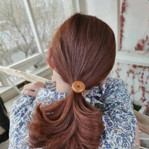 2021 new literary style Hairband ins simple temperament head rope leather band women tie hair rope day Korean headdress