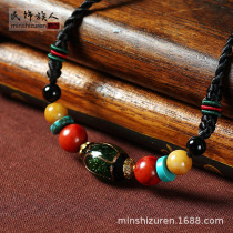 National style original design handmade jewelry Chinese style necklace Joker item decoration fashion colored glaze choker female neck chain