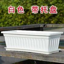 Hot sale large with planting box wholesale tray large plate flower pot thick plastic seed pot rectangular extra large