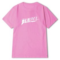 Traphero pink base men and women with the same rap hip-hop loose print fashion sports casual summer short-sleeved