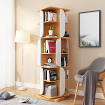360 degree rotating bookshelf storage bookcase Small bookcase Unique shelf Creative landing student childrens bookshelf