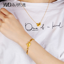 Yongming gold swan bracelet 9999 gold womens gold jewelry 3d hard gold fine bracelet holiday gift