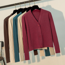 Spring and Autumn New Knitwear Womens Cardigan Short Style Shawl Air-conditioned Shirt Jacket Outer Wear Top Thin