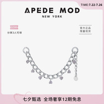 Apede Mod 2021 spring summer new romantic heart-shaped rhinestone decorative chain womens hardware bag with shoulder strap
