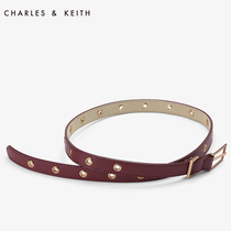 CHARLES & KEITH LADIES CK4-32250225 Metal RIVET ROUND HOLE TRIM BELT