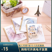 Daili notebook college students with b5 stationery thread coil book Korean hipster simple a5 notepad hand account book