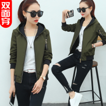 Double-faced coat womens autumn 2021 New Korean version of two-sided wear spring and autumn thin casual jacket short baseball uniform