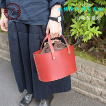 diy handmade leather version drawings Hand-sewn leather drawings Cowhide bucket bag handbag version template pattern