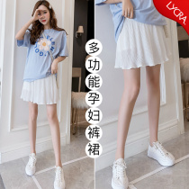 Pregnant Woman Shorts Summer Fashion Pregnant Woman Pants Skirt Beat Bottom Pants Spring Summer Clothing Damp Outside Wearing Loose Snowspun Pants Short Skirt