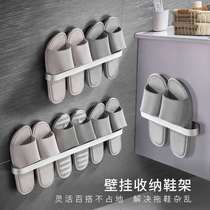 Bathroom trailer rack wall-mounted non-perforated toilet storage artifact toilet drain hanger wall door rear shelf