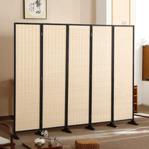 Chinese Screen folding and folding screen moving partition modern minimalist living-room Bedroom shielded home solid wood bamboo woven screen