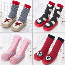 Baby indoor integrated baby children floor socks non-slip Toddler Autumn Winter long tube warm and thick bottom shoes socks