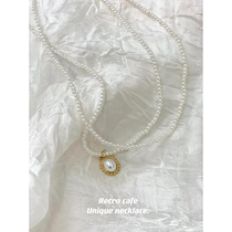 SYT Retro Elegant Baroque Pendant Temperament Brief Locks Bone Chain Girls Palace Wind Pearl Item Chain Accessories