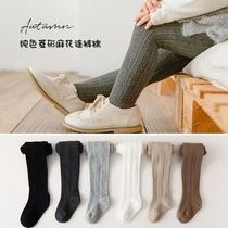 2021 autumn girls pantyhose twist light board children bottom socks combed cotton long socks girls baby socks