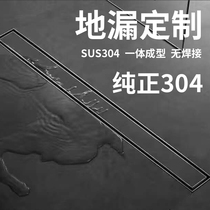 Hotel engineering SUS304 stainless steel floor drain deodorant can be customized long strip style 60cm 80cm 1m 2m
