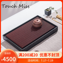 TOUCH MISS tea tray small tea table simple household drainage new black gold stone Kung Fu tea tray tea sea