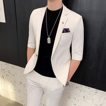 Rich Guido Summer thin section 70% Sleevy suit Mens suit Korean version casual mens sleeves West suit light cooked single West tide