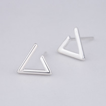 Simple creative opening geometric triangle earrings hollow personality cool earrings accessories female trend science and technology sense