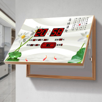 Meter box decorative painting with perpetual calendar Nordic blocking distribution box switch light luxury creative clock