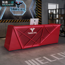  Industrial style Wrought iron gym Dance studio Yoga hall Creative bar table Mens clothing store Cashier front desk Reception desk