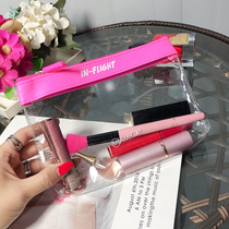 Foreign trade export cosmetic bag fashion small fresh Puskin stitching transparent PVC waterproof small wash bag lady