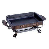 Thickened antique grilled fish furnace Stainless steel grilled fish rack Seafood big coffee plate Charcoal Zhuge grilled fish plate grilled fish furnace