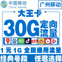 Guangzhou Mobile] Wang card traffic network card mobile phone number 4G phone number card daily rental card National Universal