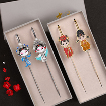 Chinese style bookmark students vintage classic hand gift abroad to send foreigners Beijing souvenirs Peking Opera face mask small gift