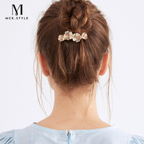 Flower hair card headdress net red clip hair accessories female Korean top clip Vintage hairpin word clip headdress simple edge clip