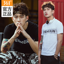 361 short sleeve mens 2019 spring summer new breathable body shirt loose running sports top 361 Degree T-shirt men